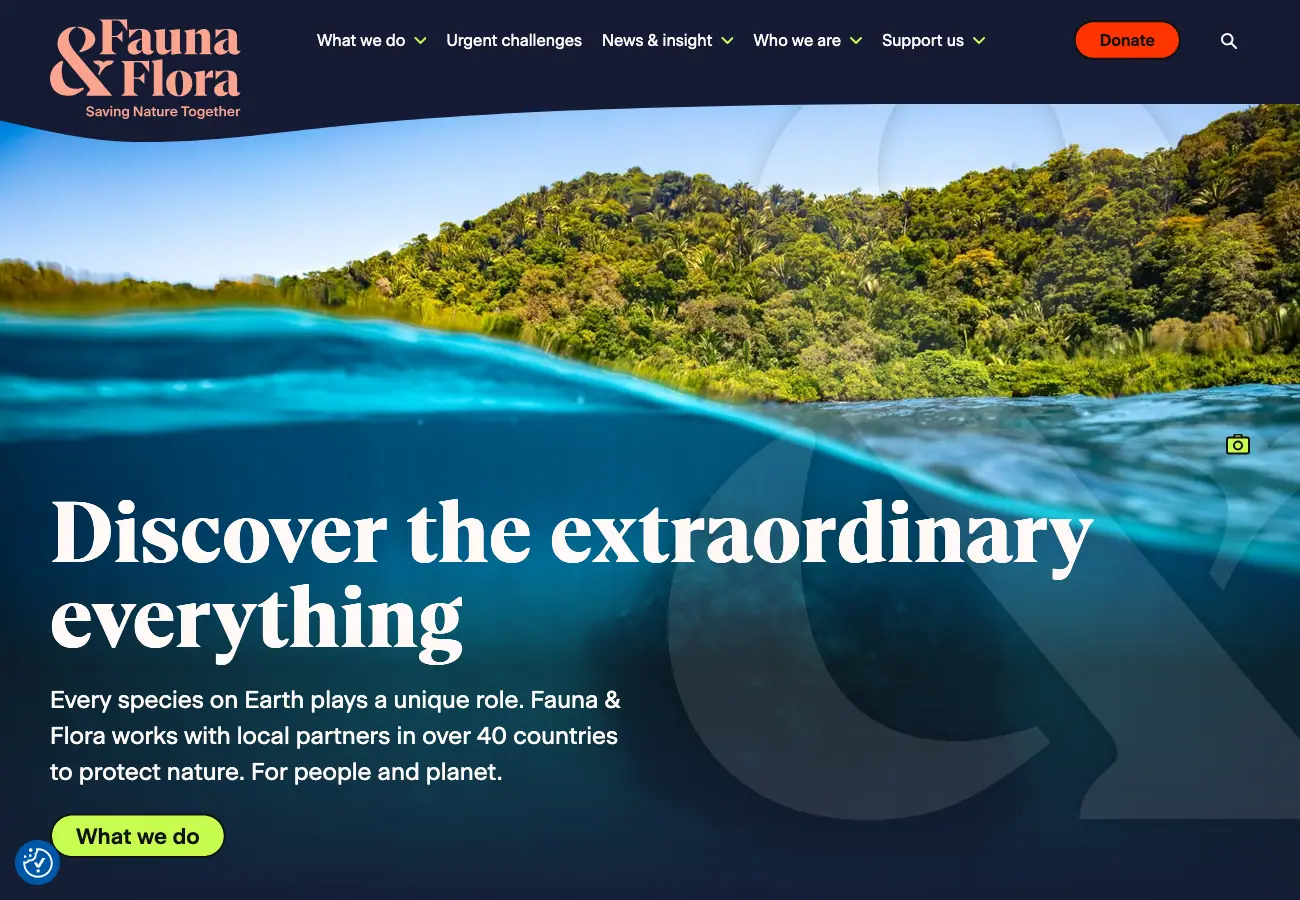 Fauna & Flora Website Screenshot